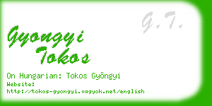 gyongyi tokos business card